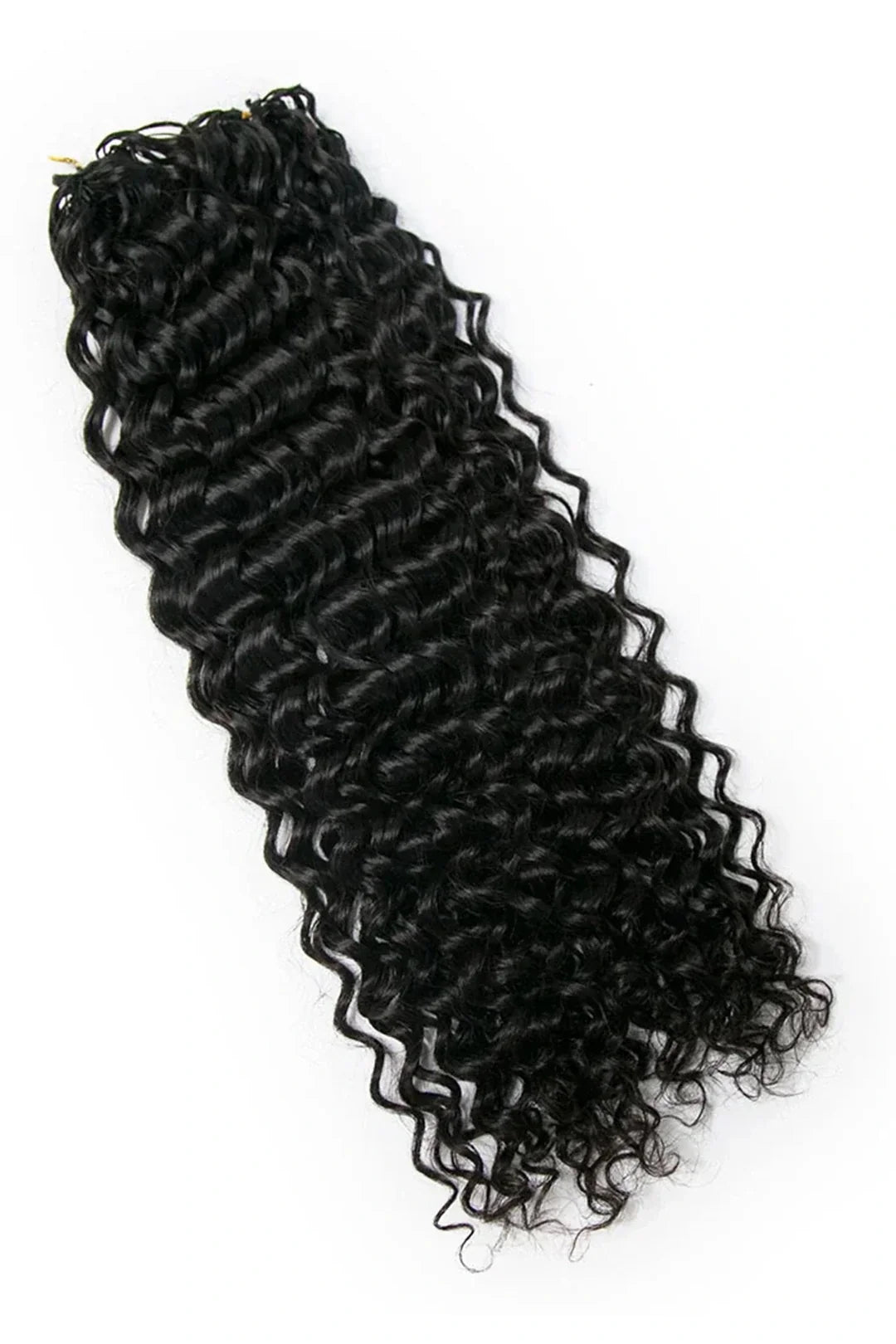 Double Drawn Feather Crochet Hair Water Wave Human Hair FE23