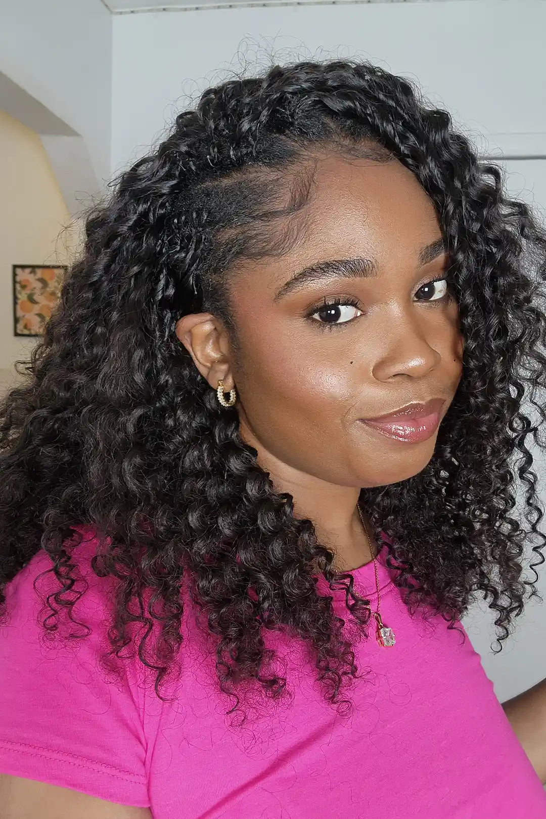 Double Drawn Feather Crochet Hair Water Wave Human Hair FE23