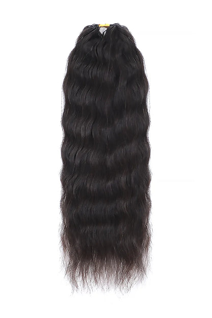 Double Drawn Feather Crochet Hair Wet and Wavy Human Hair FE26