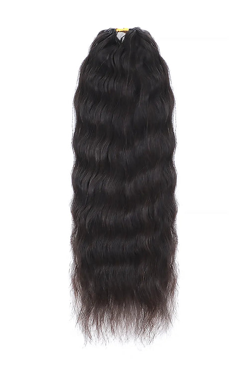 Double Drawn Feather Crochet Hair Wet and Wavy Human Hair FE26