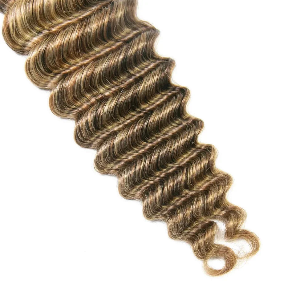 #4/27/30/613 Mix Color Blend Deep Wave Human Braiding Hair