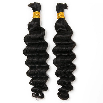 Natural Color Loose Deep Wave Bulk Human Braiding Hair