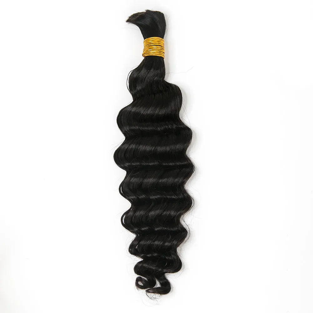 Natural Color Loose Deep Wave Bulk Human Braiding Hair