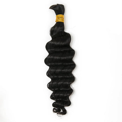 Natural Color Loose Deep Wave Bulk Human Braiding Hair
