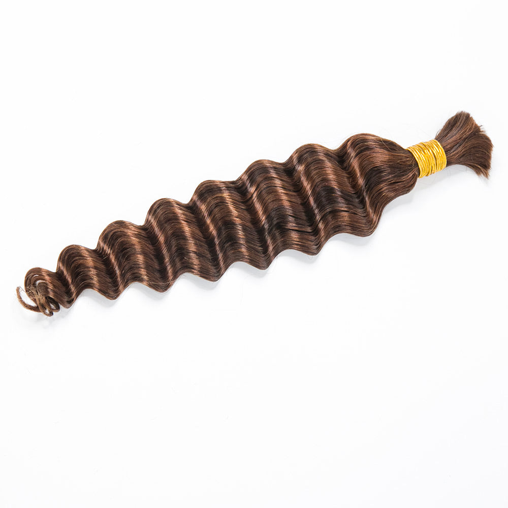 #4/#30 Mix Color Blend Loose Deep Wave Bulk Human Braiding Hair