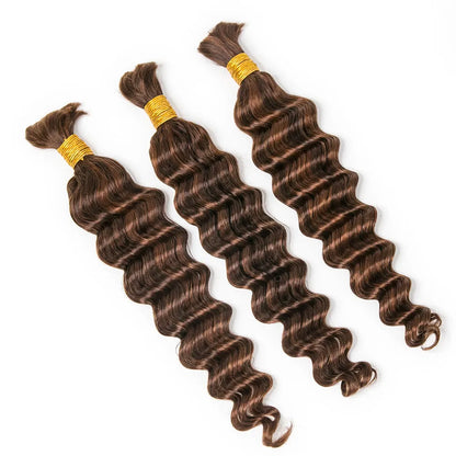 #4/#30 Mix Color Blend Loose Deep Wave Bulk Human Braiding Hair