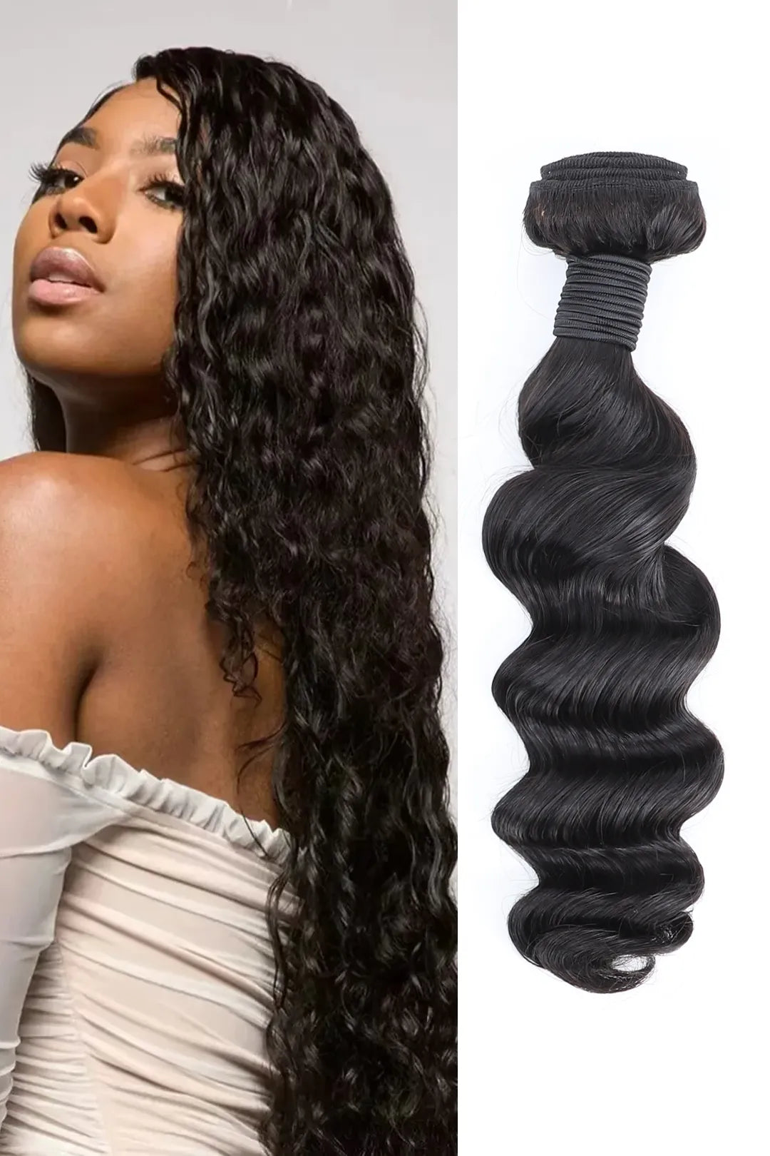 Brazilian Hair Bundles Sew in Extensions Loose Wave