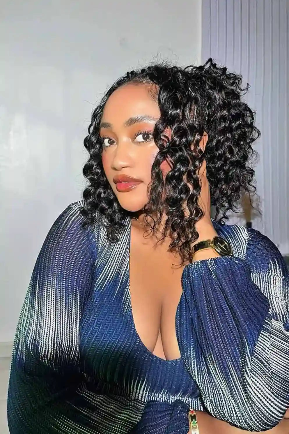 Double Drawn Feather Crochet Hair Loose Deep Wave Human Hair FE25