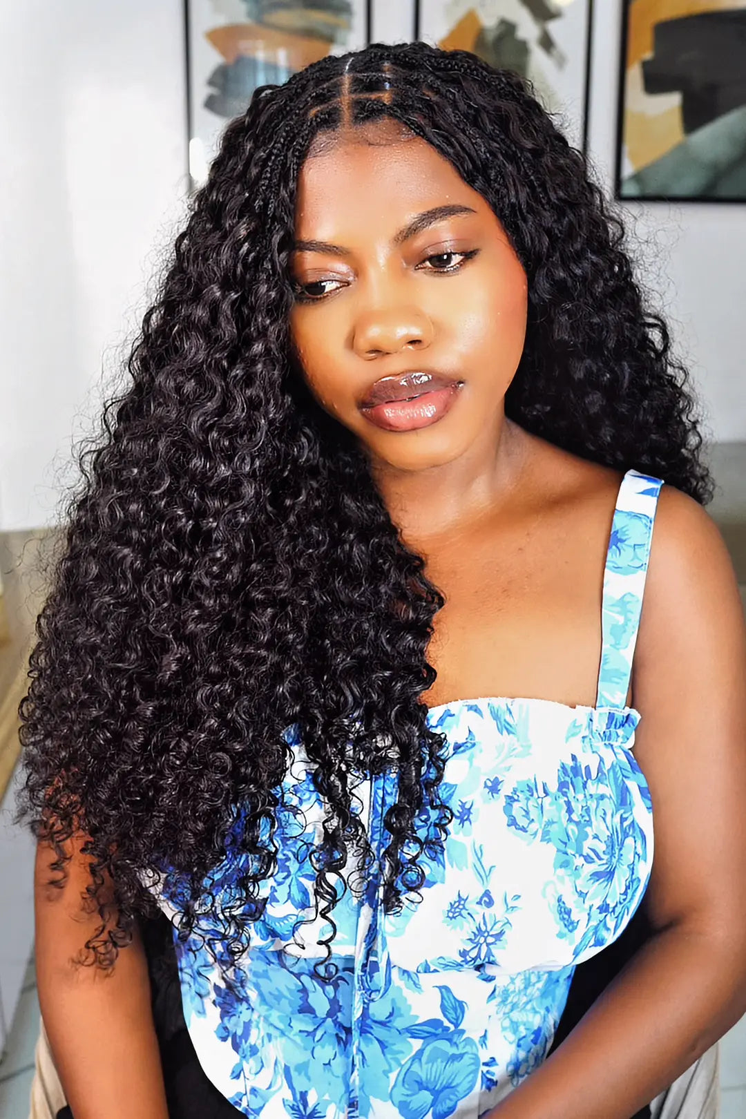 Double Drawn Water Deep Wave Feather Crochet Human Hair FE32