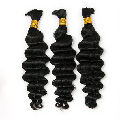 Natural Color Loose Deep Wave Bulk Human Braiding Hair