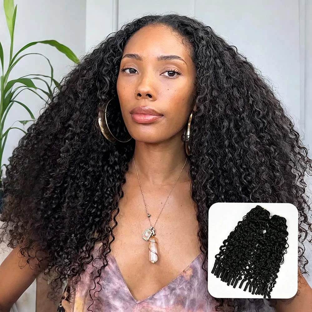 Ywigs Burmese Water Curly Human Crochet Hair