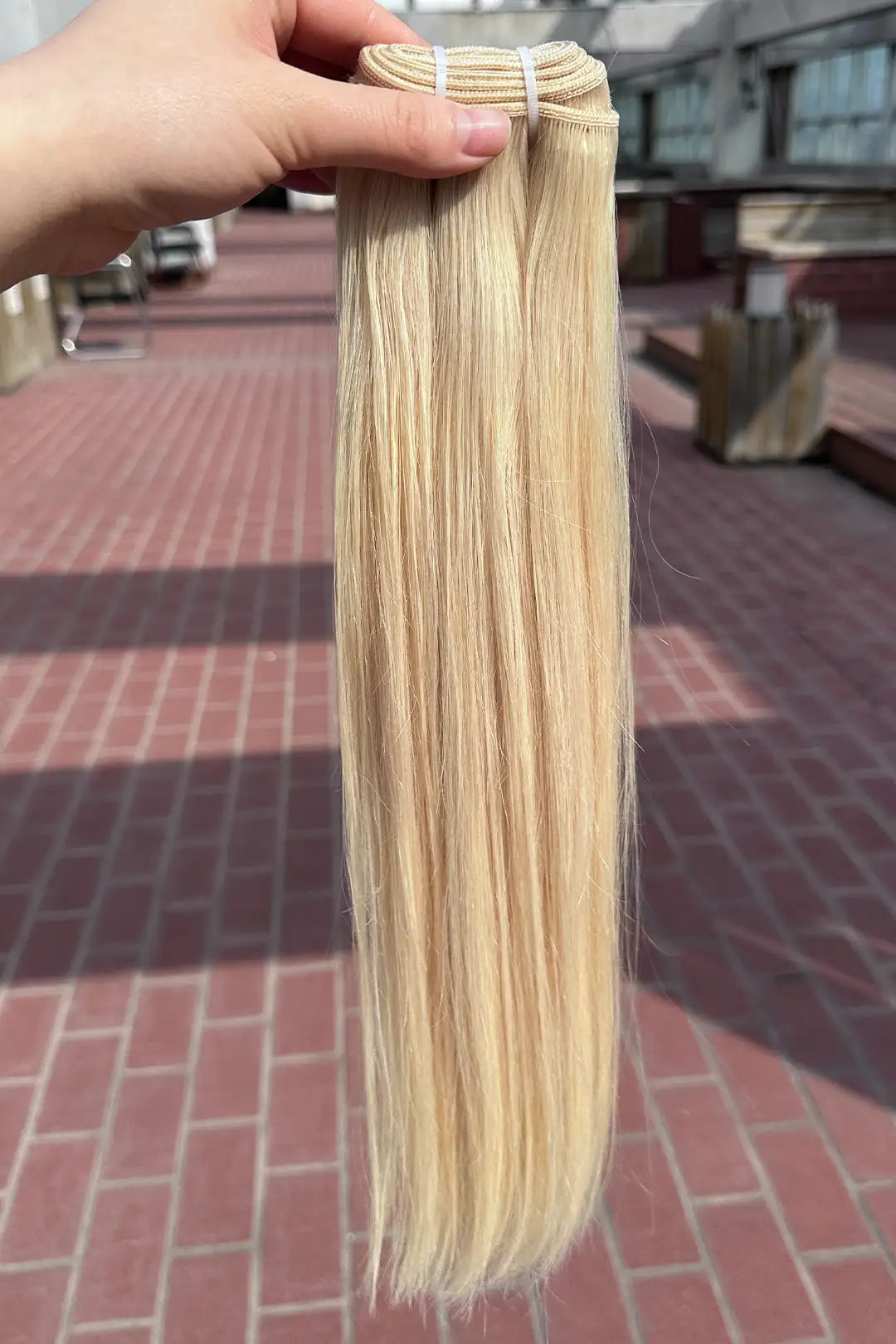 Platinum Blonde Bundles #60A Sew-in Extensions Straight Virgin Hair
