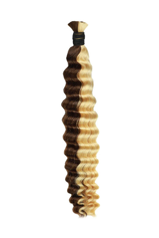 Piano Color #4/#613 Bulk Hair Deep Wave for Braiding BU34
