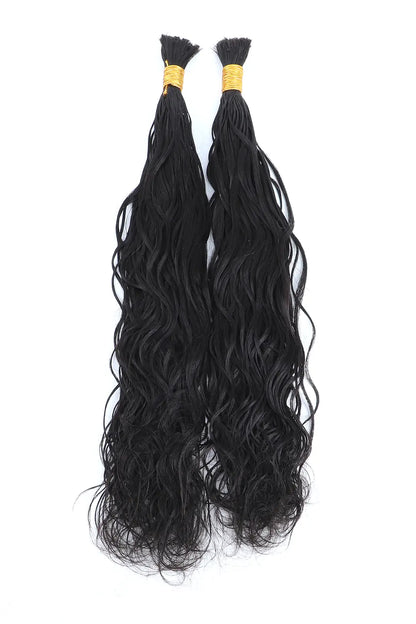 Pre-Divided Loose Wave Bulk Human Hair For Braiding Easy Split BU83