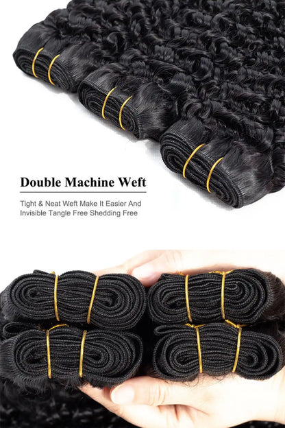 Cambodia Virgin Hair Bundles Sew in Extensions Kinky Curly
