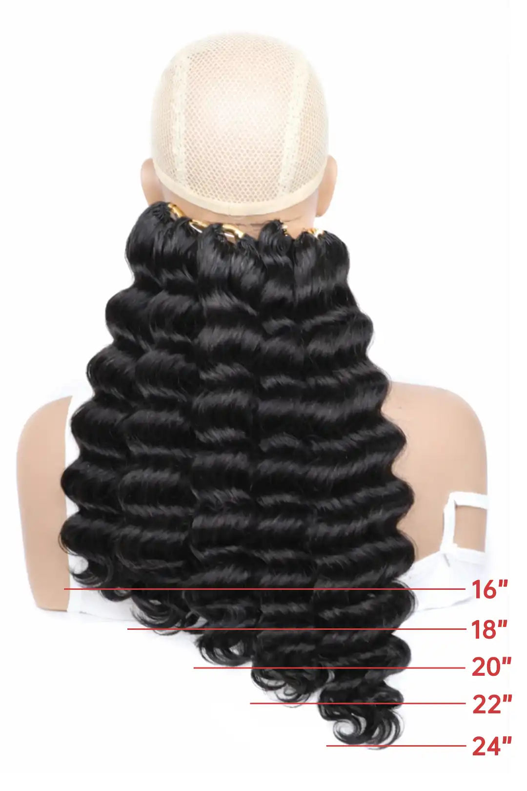 Double Drawn Feather Crochet Hair Loose Deep Wave Human Hair FE25