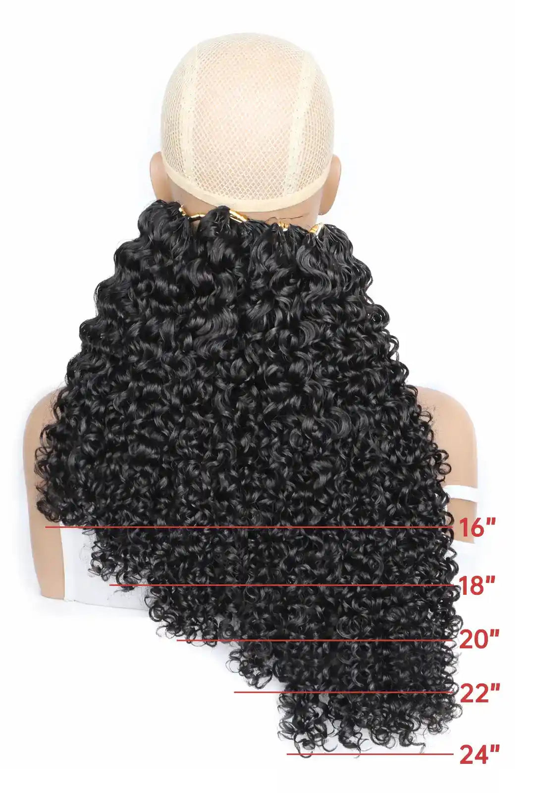 Double Drawn Water Deep Wave Feather Crochet Human Hair FE32