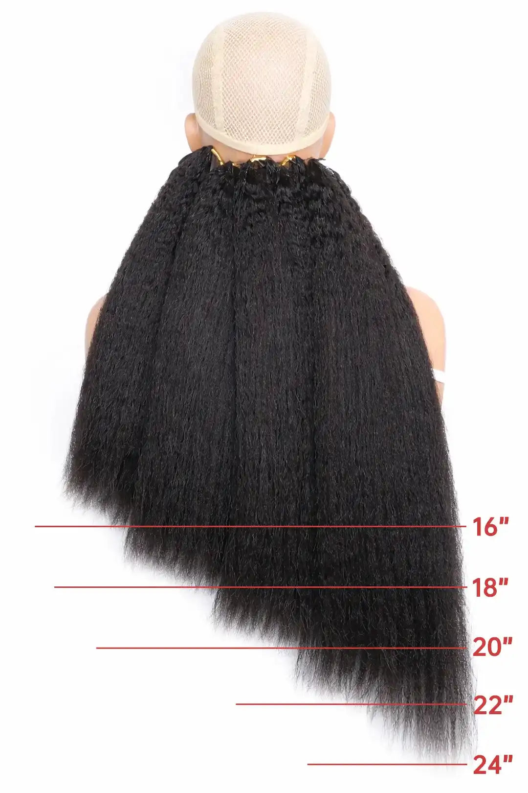 Double Drawn Feather Crochet Hair Kinky Straight Human Hair FE29