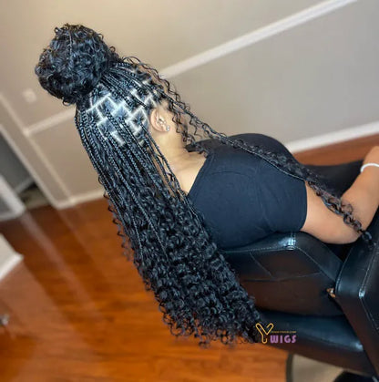 Double Drawn Burmese Spanish Curl Human Braiding Hair