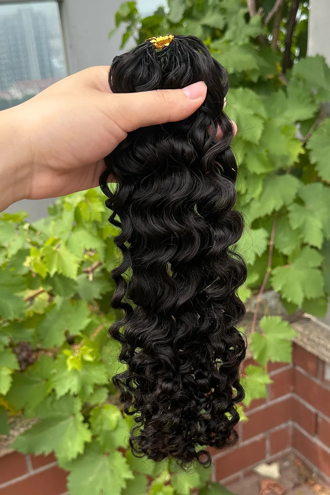 Double Drawn Water Deep Wave Feather Crochet Human Hair FE32