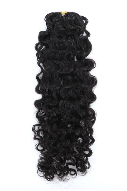 Double Drawn Water Deep Wave Feather Crochet Human Hair FE32