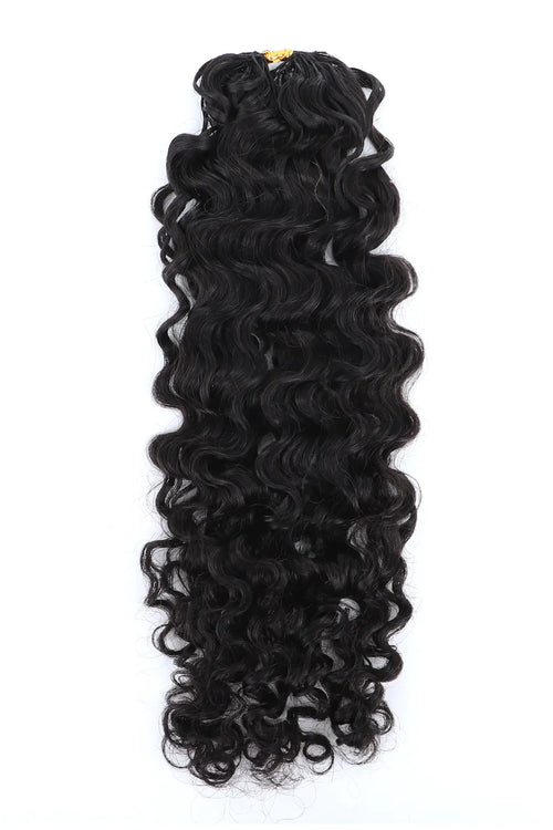 Double Drawn Water Deep Wave Feather Crochet Human Hair FE32