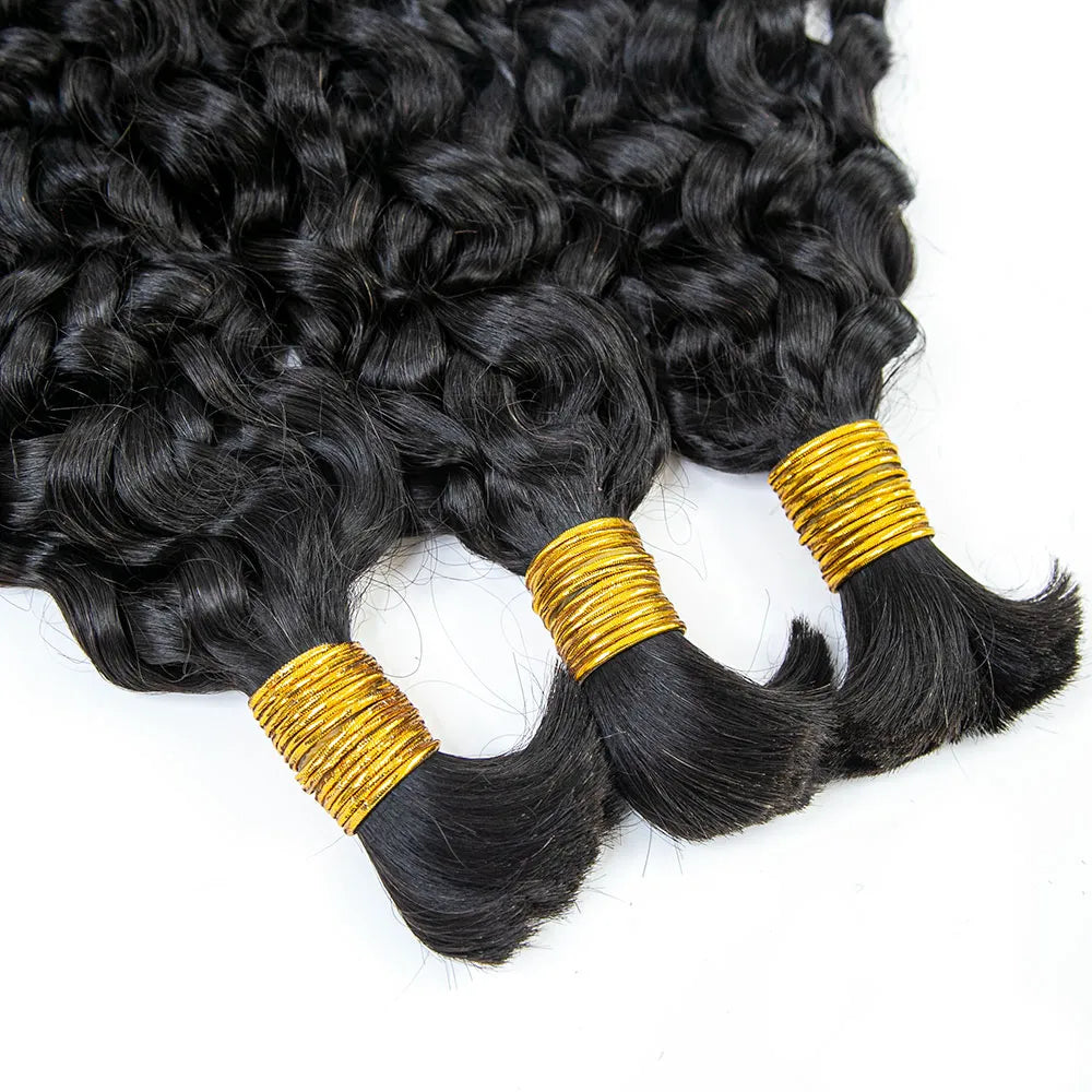 Water Wave Bulk Hair Extensions for Boho Knotless Braiding