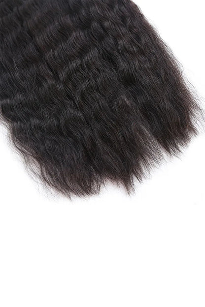 Double Drawn Wet & Wave Bulk Hair For Braiding Natural Black BU27