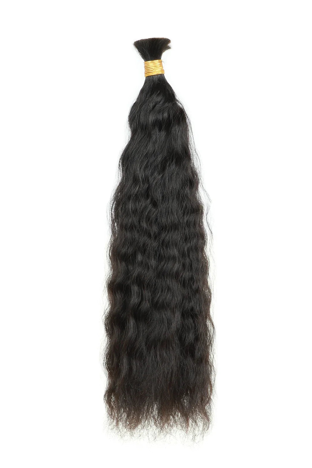 Double Drawn Wet & Wave Bulk Hair For Braiding Natural Black BU27