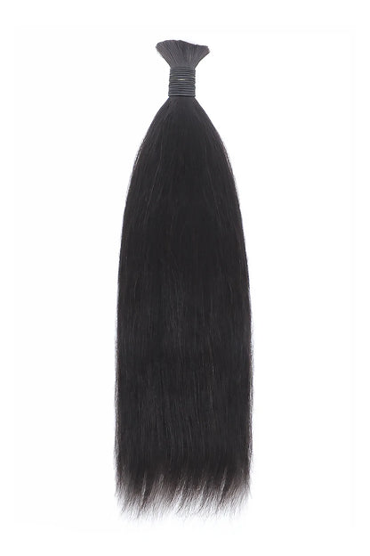Yaki Bulk Human Hair For Braiding Natural Black BU33