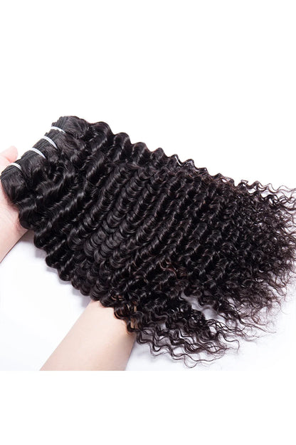 Cambodia Virgin Hair Bundles Sew in Extensions Deep Wave