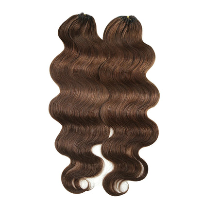 #4 Medium Brown Body Wave Human Crochet Hair
