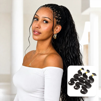 Body Wave Bulk Hair Extensions for Braiding