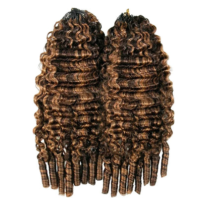 #4/#30 Mix Color Blend Water Curly Crochet Human Hair