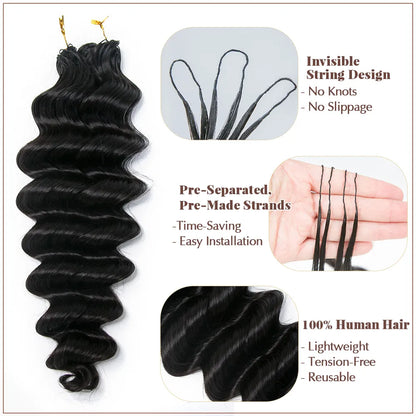 Ywigs Loose Deep Wave Human Crochet Hair for Miracle Knots