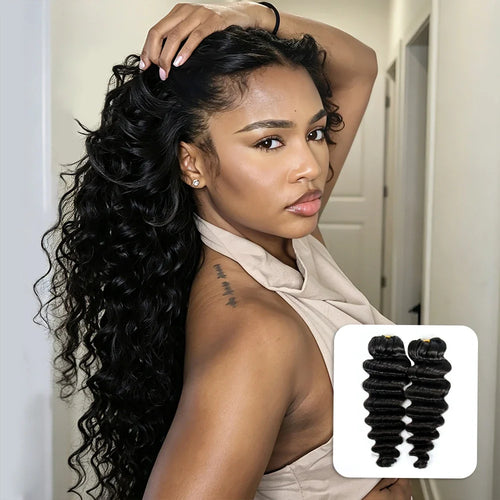 Ywigs Loose Deep Wave Human Crochet Hair for Miracle Knots