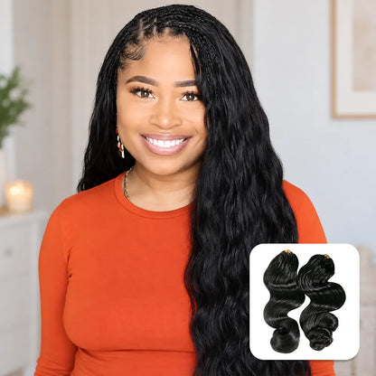 Loose Wave Human Crochet Hair for Low Maintenance Miracle Knots