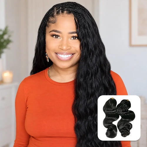 Loose Wave Human Crochet Hair for Low Maintenance Miracle Knots