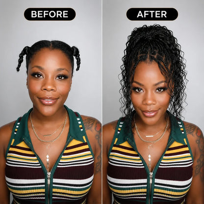 Water Wave Bulk Hair Extensions for Boho Knotless Braiding